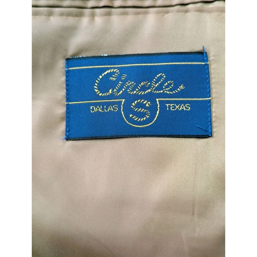 Circle S Western Wool Blazer Jacket 48L Carmel Brown Rodeo Sport Coat Pockets